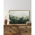 thumbnail image 4 of Drsoum 16x24in Framed Canvas Wall Art Vintage Classical Oil Painting Green Pine Tree Forest Room Decor for Bathroom Bedroom Living Room - Natural Framed, 4 of 7