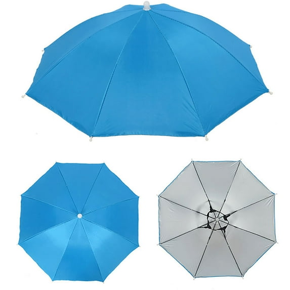 Outdoor Foldable Anti-Rain Sun Shade Adult Head Umbrella Fishing Cap Headwear
