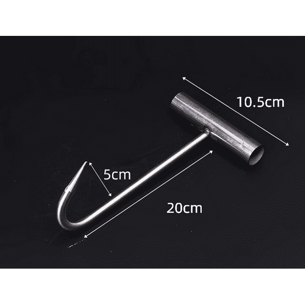 2pcs Stainless Steel T Hooks T-Handle Meat Boning Hook for Kitchen