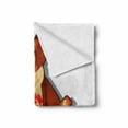 thumbnail image 2 of Funny Bear Soft Flannel Fleece Throw Blanket, National Russian Instrument Balalaika String Music with Ethnic Scarf, Cozy Plush for Indoor and Outdoor Use, 50" x 60", Cinnamon Multicolor, by Ambesonne, 2 of 6