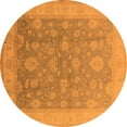 thumbnail image 1 of Ahgly Company Indoor Round Oriental Orange Traditional Area Rugs, 7' Round, 1 of 4