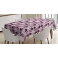 thumbnail image 1 of Japanese Tablecloth, Traditional Cherry Blossom Sakura Branches Butterflies on Large Polka Dots, Rectangle Satin Table Cover Accent for Dining Room and Kitchen, 60" X 84", Pale Pink Plum, by Ambesonne, 1 of 2
