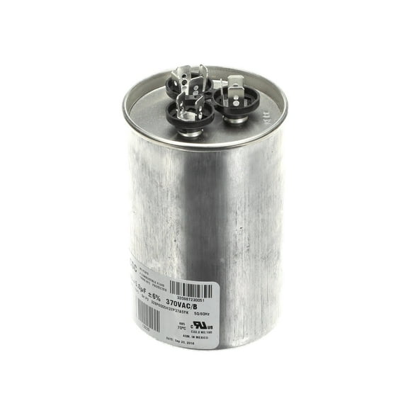 York Dual Run Capacitor, 60/5Mfd,370V,Round S1-02425033700 - Genuine OEM Replacement Part