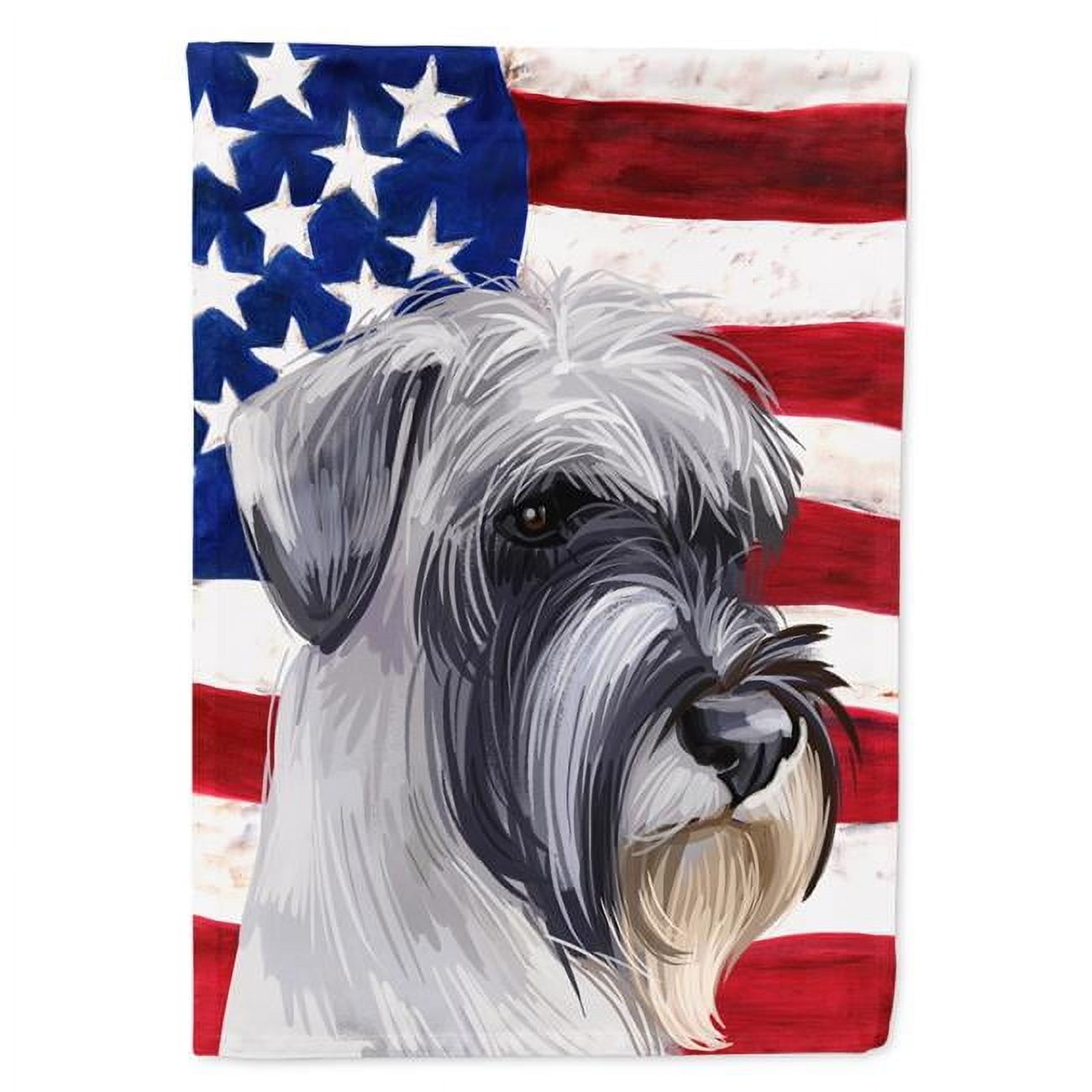 Bandiera Da Casa In Tela Per Esterni - Schnauzer Con Tema San Patrizio, Multicolore, Grande 40x28 Cm
