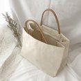 thumbnail image 2 of Women Tote Bag Large Capacity Solid Color Canvas Top Handle Bag Shoulder Bag, 2 of 8
