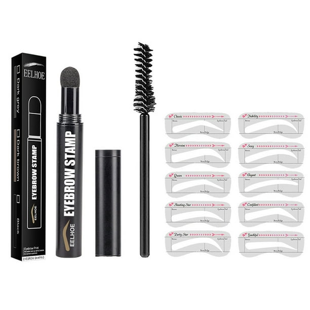 Ygjytge Kit De Moldeado De Sellos Para Cejas, Plantillas De Cejas En Polvo A Prueba De Agua (Gris Oscuro) Ygjytge Para estrenar