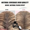 thumbnail image 5 of Polvos para cubrir las raíces y la línea del cabello, color negro, cobertura instantánea para cabello fino, formato compacto resistente al agua., 5 of 5