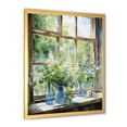 thumbnail image 2 of Designart "Countryside Charm with Green and Blue Windows III" Farm Framed Wall Art - Country Green Farm Windows Entryway Framed Wall Art, 2 of 6