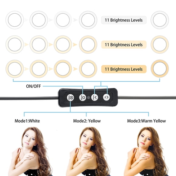 OFFIGAM Light For Video Recording 8 Inches LED Lamp Plastic Metal 1 Set
