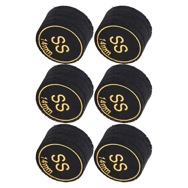 6pcs Pool Cue Tips, Professional Multi Layers Billiard Pool Cue Tips for Billiard Pool Cues Supplies, Billiard Cue Tips, Compatible with 14mm Cue Tips, Easy To Install