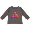 thumbnail image 3 of Inktastic Little Sistersaurus Girls Long Sleeve Toddler T-Shirt, 3 of 5
