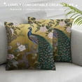 thumbnail image 3 of RUIYC Chinoiserie Oriental Peacock Floral Botanical Pillow Covers Decorative Preppy Lumbar Throw Pillowcase Couch Cushion Cover for Home Decor Living Room Bedroom, 3 of 5
