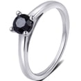 thumbnail image 2 of Arista 2.00 Ct Black Diamond Solitaire Ring in Sterling Silver, 2 of 4
