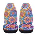 thumbnail image 5 of XYZCANDO Flowers Print Auto Seat Covers Soft Interior Decor Car Seat Covers car Front Seats SUV Front Seats, All-Season Anti-Slip Vehicle Cars, 5 of 10