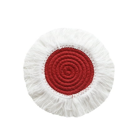 

huaai placemat 12cm cotton insulation mat meal mat woven anti scalding table mat bowl mat nordic simple pot mat cotton insulation mat i