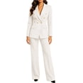 thumbnail image 4 of YSUEJPF Womens 2 Piece Business Casual Outfits Long Sleeve Blazer Straight Leg Pants Set Dressy Work Office Suit, 4 of 7