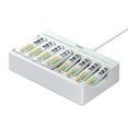 thumbnail image 2 of EBL Rechargeable AA Batteries 2800mAh and AAA Rechargeable Batteries 1100mAh (4 Pack) with 8 Bay Individual Battery Charger, 2 of 7