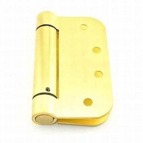 Stanley Security  4 x 4 in. - 0.625 in. Radius Standard Weight Spring Hinge No. 422202 Satin Brass