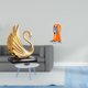 thumbnail image 2 of Figura De Cisne, Escultura De Arte Moderno Y Estatua Moai De Cabeza De Isla De Pascua, Retrato Antiguo De Resina, Decoración Para Sala De Estar, Dormitorio, Armario De Escritorio, 2 of 8