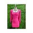 thumbnail image 1 of Vestido Corte De Lechuga Con Sueter Conjunto Color Fucsia Talla Grande Marca Emil SaEs, 1 of 4