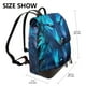 thumbnail image 2 of Fotbe Futuristic Blue Light Wolf Mochila Bolso con Estampado para Mujer, Mochila Antirrobo de Nylon Impermeable, Bolsa Ligera de Hombro, 2 of 4