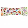 thumbnail image 1 of Flower Headband, Playful Garden Colorful Meadow with Blossoming Flowers Strawberries Birds Animals, Elastic and Soft Women's Bandana for Sports and Everyday Use, Grey Red Coconut, by Ambesonne, 1 of 3