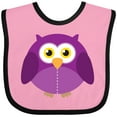 thumbnail image 3 of Inktastic Purple Owl Bird Boys or Girls Baby Bib, 3 of 4