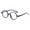Black, variant on Anti blue light reading glasses for middle-aged and elderly fashionable round reading glasses-Bright black frame-150