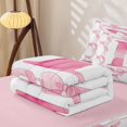 thumbnail image 5 of Homewish Girls Pink Bowknot Zipper Full Size Comforter Sets with Fitted Sheet and 2 Pillowcases,Initial Alphabet B Zipper Bedding Set For Kids,Pink Reversible,4 Pieces, 5 of 7