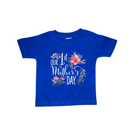

Inktastic Our First Mother s Day- pink flowers Gift Baby Boy or Baby Girl T-Shirt