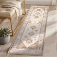 thumbnail image 1 of MeyJey Alfombra Vintage Oriental de 2'x6' para Pasillos, Alfombra Antideslizante Lavable a Máquina para Recámara/sala/comedor/cuarto de Lavado, Beige/marrón, 1 of 13