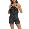 thumbnail image 5 of HDE Women Workout Dress Built in Shorts Sleeveless Athletic Sport Dress Black Floral L, 5 of 6
