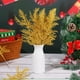 thumbnail image 5 of Wosthever 30 Uds. De magia navideña con ramitas de purpurina, decoraciones para árboles de Navidad blancos, ramas de pino artificiales champán 30 Uds., 5 of 6