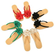 Newly Flower Decoration Women Platform Shoes Flip Flops Sandals Slipper Flat Shoes