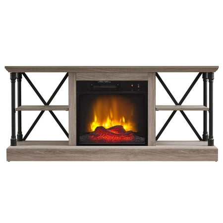 

HearthPro Sheffield 60 inch TV Stand with 18 inch Firebox - Bleached Gray SP6550-OF-BG72