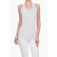 thumbnail image 1 of Women's Juniors' V-Neck Racer Back Tank With Lace Strap - One Size - White, 1 of 5