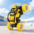 thumbnail image 4 of Double Sided Remote Control Stunt Car, 360°Rotating Flip RC Vehicle with Bright LED Lights, Rechargeable Off Road Toy Car, Kids Birthday Gifts, All Terrain Stunt Toys for Indoor Outdoor Play, 4 of 7