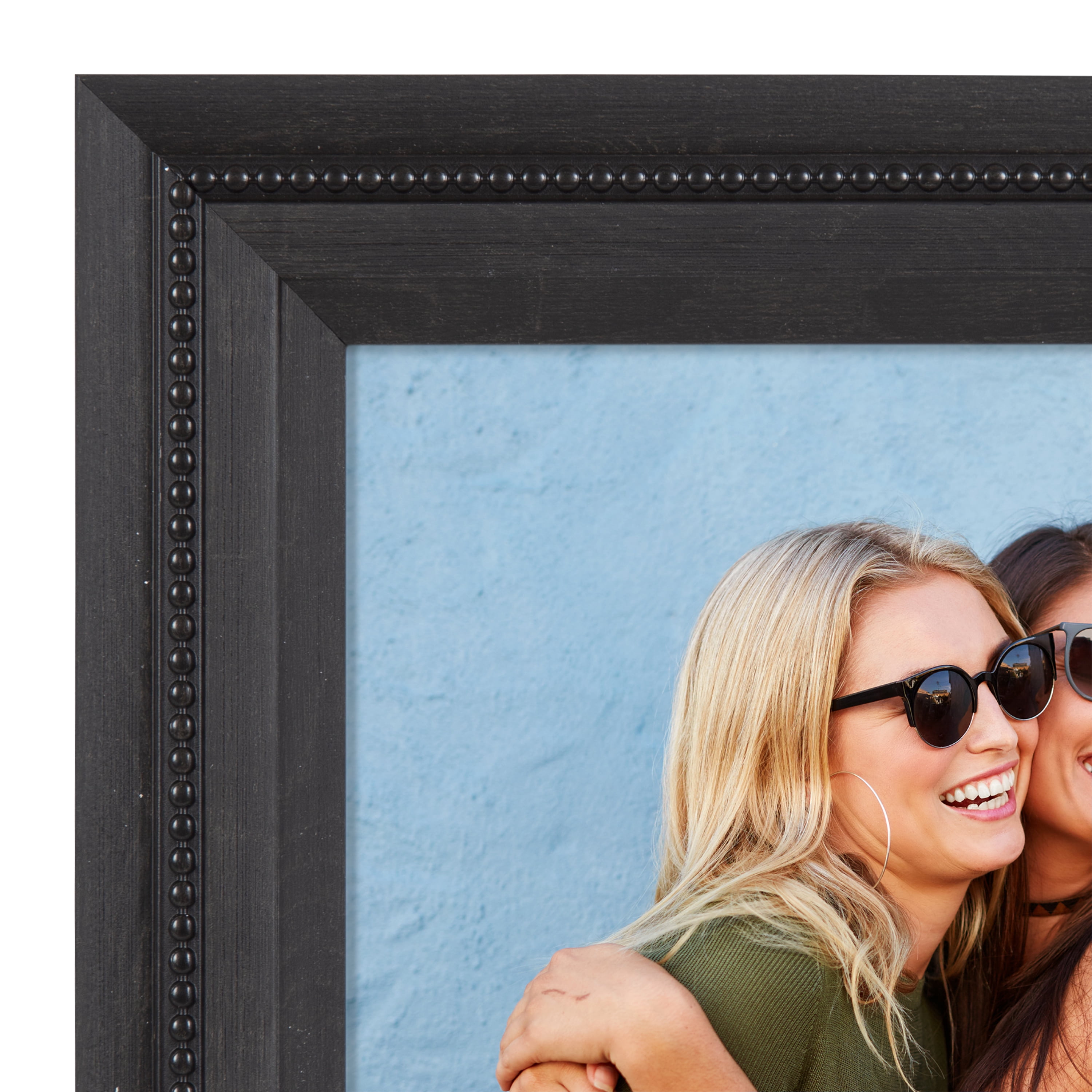 (2 pack) Mainstays – 8x10 Picture Frame – Black Beaded Tabletop Photo Frame