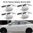 thumbnail image 2 of 4pcs Door Handle Hand Cover Trim Silver Plating ABS Fit for Nissan Sylphy Sentra 2020, 2 of 3