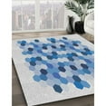 thumbnail image 2 of Ahgly Company Indoor Rectangle Patterned Steel Blue Novelty Area Rugs, 5' x 8', 2 of 6