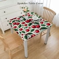 thumbnail image 2 of nygtbtfer Table Decoration for Party Watercolor Cherry Table Cloth, Colorful Red Fruits Polyester White Lace Tablecloth Round Table for Dinner Table Decor Elastic Edge, 2 of 7