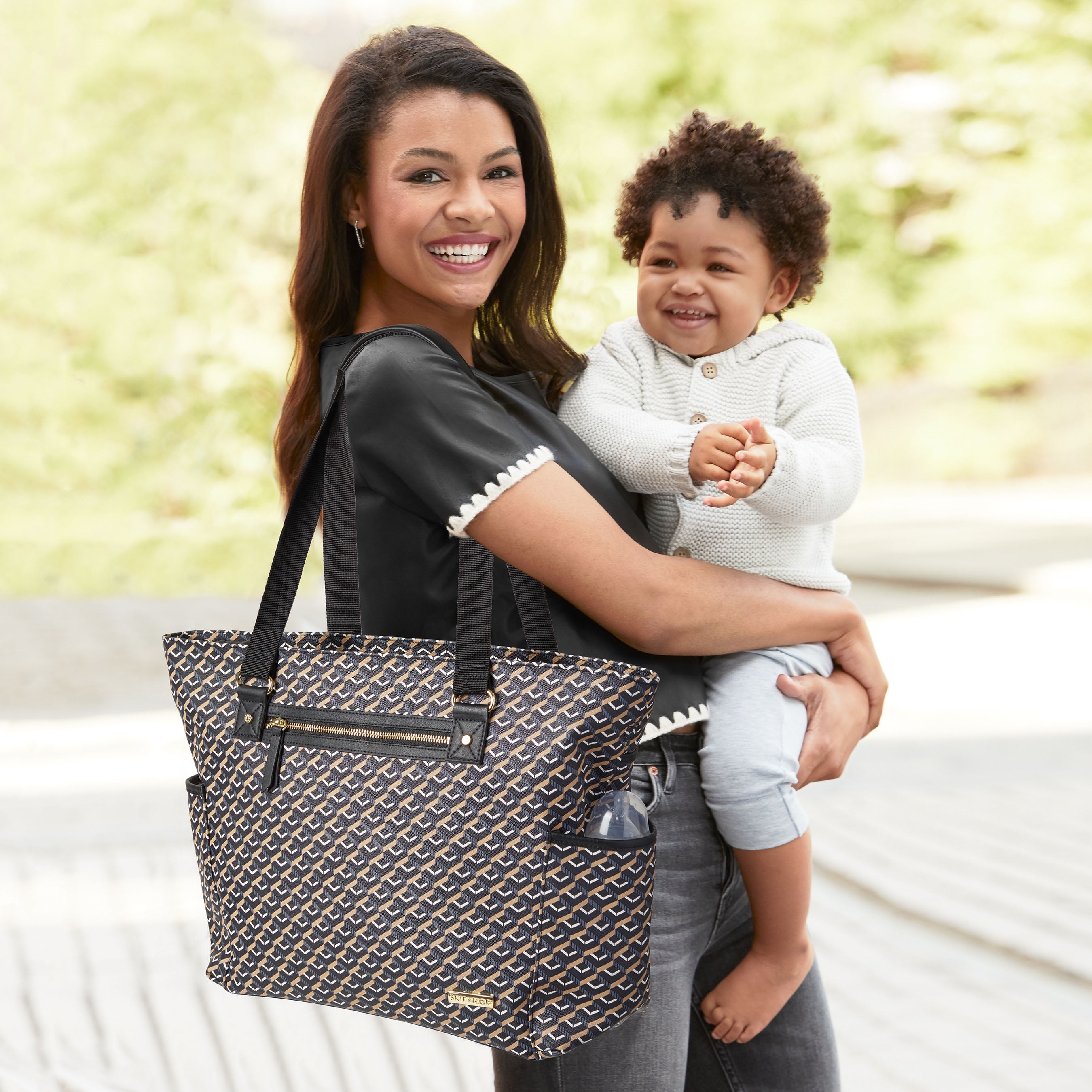 Skip hop sales deco saffiano tote