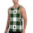 thumbnail image 2 of Gaeub Green White Lumberjack Plaid Men's Athletic Tank Top, Workout Sleeveless Shirts, Running Tank Tops for Gym, Running, Training - 3X-Large, 2 of 9