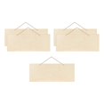 thumbnail image 1 of 5x Unished Wooden Plaques Wood Chip Door Signs Wood Slices Crafts Embellishments Rectangle Plain wooden sign For painting Writing Decor Completo Gloria Placas de madera, 1 of 8