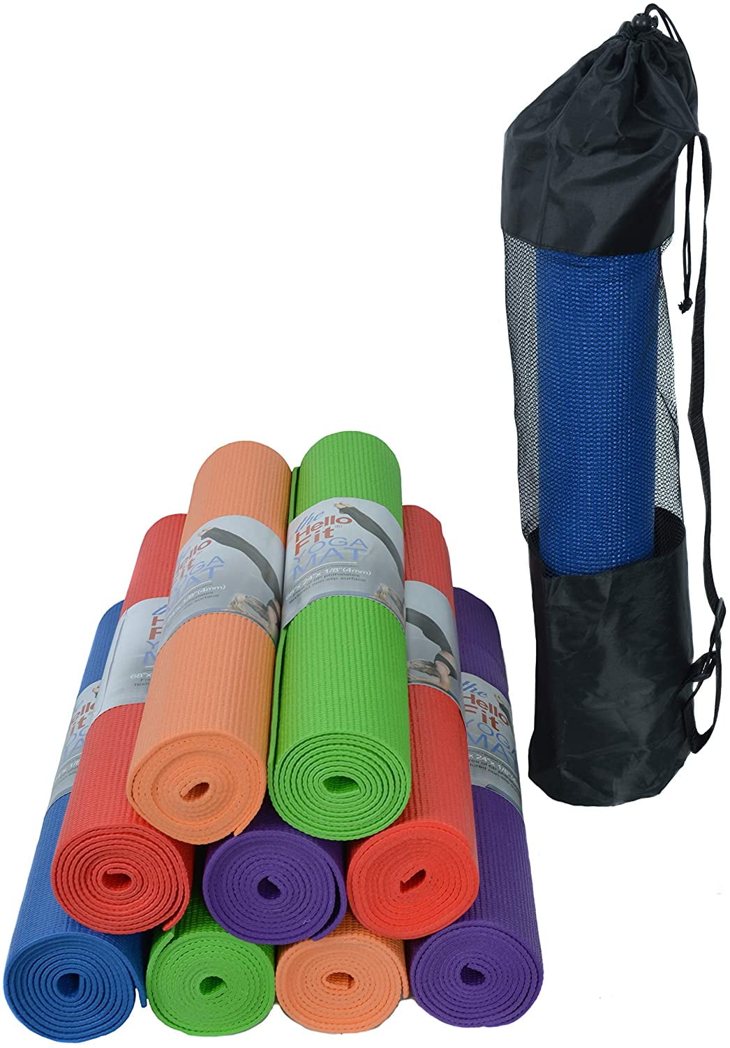 Portable Yoga Pilates Mat Mesh Case Bag Oxford Exercise Workout Carrier 67cm GN 