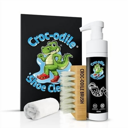 Crocodile Shoe Cleaners Includes Towel & Brush 150/ML 1 Count
