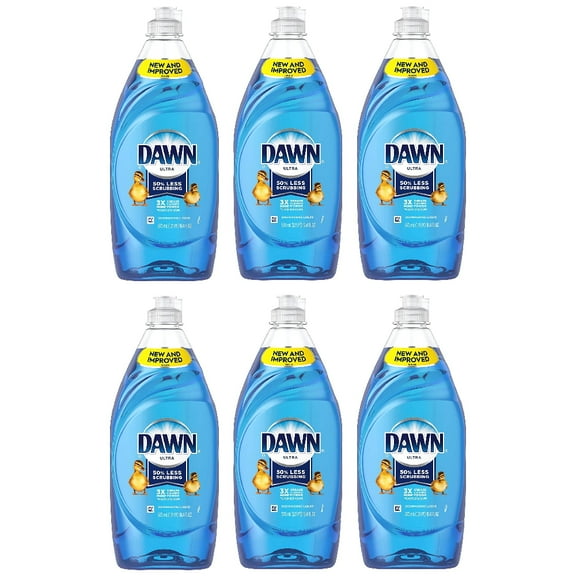 Dawn Ultra Dishwashing Liquid Dish Soap Original Scent Concentrated 19.4 fl oz, 6-Pack