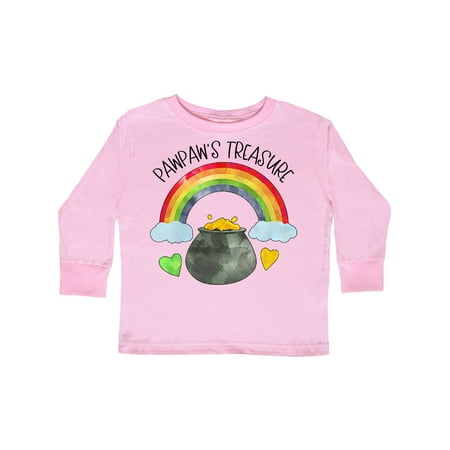 

Inktastic Pawpaw s Treasure St. Patrick s Day Rainbow and Gold Gift Toddler Boy or Toddler Girl Long Sleeve T-Shirt