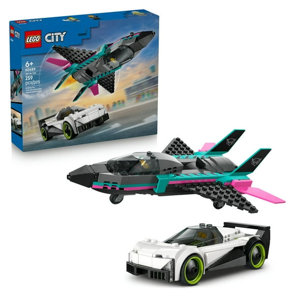 Set LEGO City Avion Jet vs Auto 60489