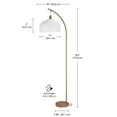 thumbnail image 5 of Novogratz x Globe Electric Novogratz x Globe 70" Wood-Tone Finish Floor Lamp with White Paper Shade, 5 of 8